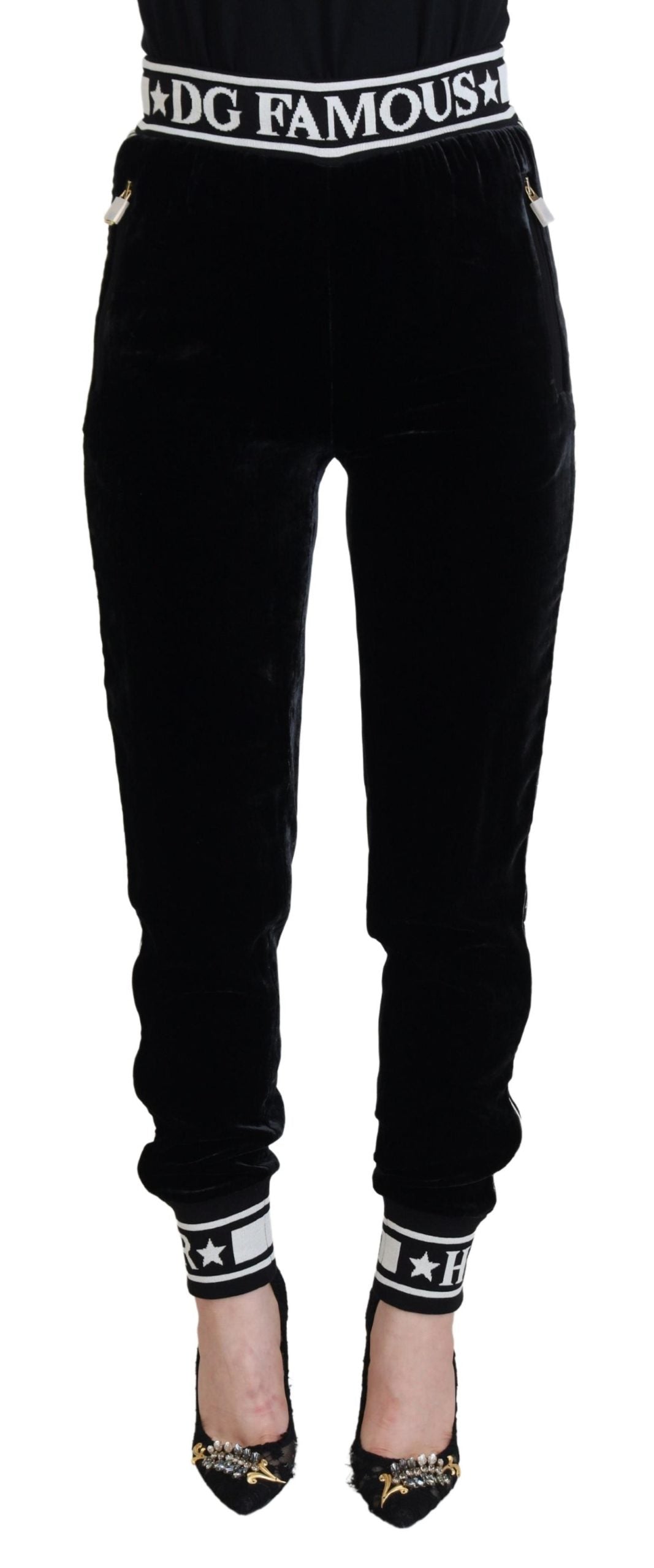 Pantaloni eleganti in velluto - Lusso nero senza tempo