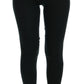 Eleganti pantaloni jegging in cashmere in verde lussureggiante