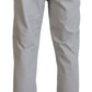 Pantaloni eleganti in misto cotone grigio