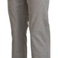 Pantaloni eleganti in misto cotone grigio