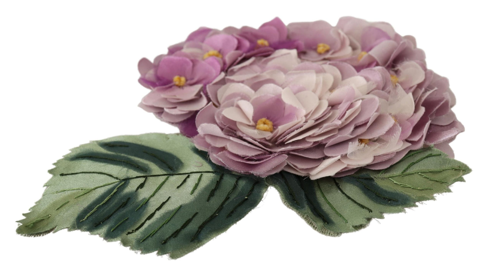 Elegante Brosche aus Seidenmischung mit Blumenmuster in Lila