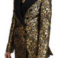 Elegant Black and Gold Floral Jacket