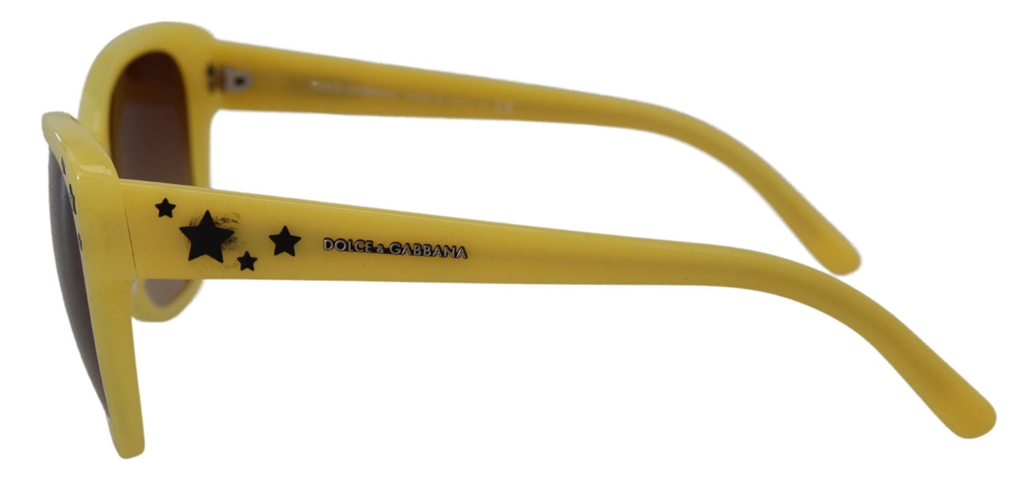 Schicke gelbe Acetat-Sonnenbrille mit Farbverlauf