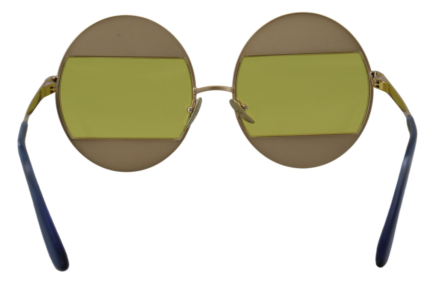 Ovale Sonnenbrille in Gold mit Kristallverzierung