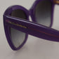 Elegant Purple Gradient Lens Sunglasses