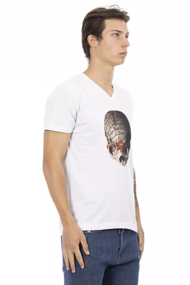 Weißes Herren-T-Shirt aus Baumwolle