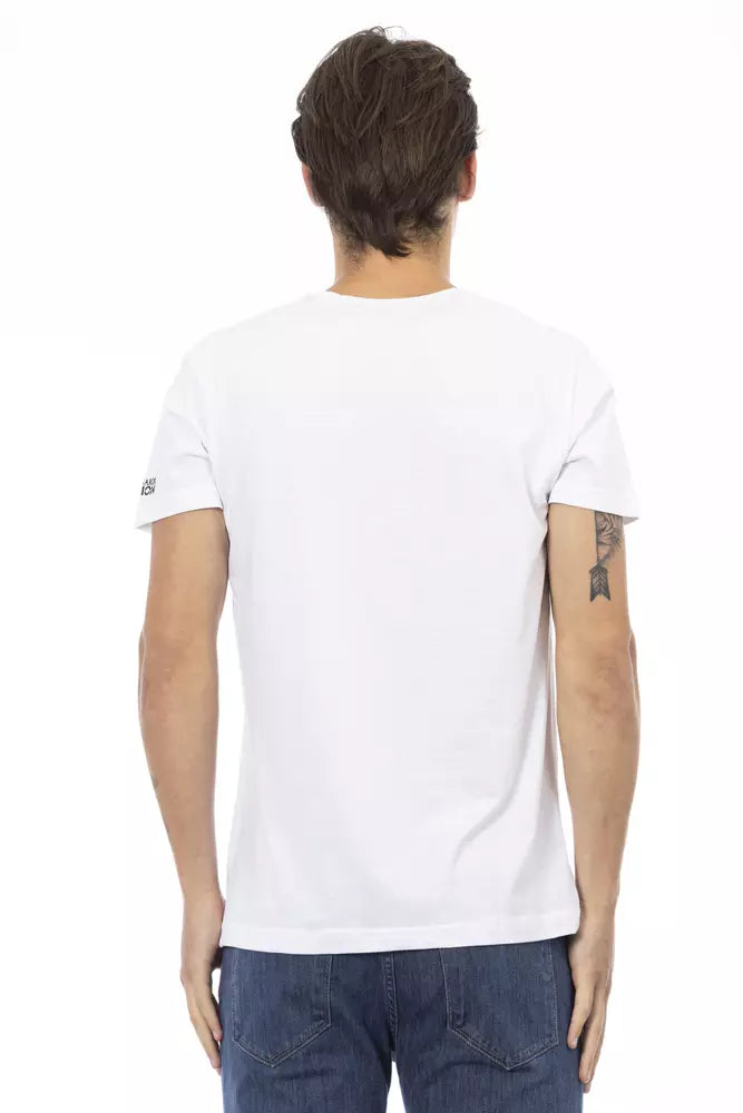 Weißes Herren-T-Shirt aus Baumwolle