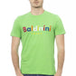 Grünes Herren-T-Shirt aus Baumwolle
