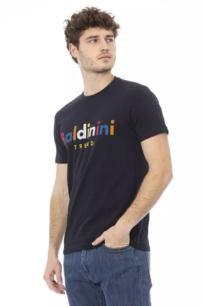 Blaues Herren-T-Shirt aus Baumwolle