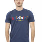 Blaues Herren-T-Shirt aus Baumwolle