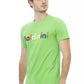 Grünes Herren-T-Shirt aus Baumwolle
