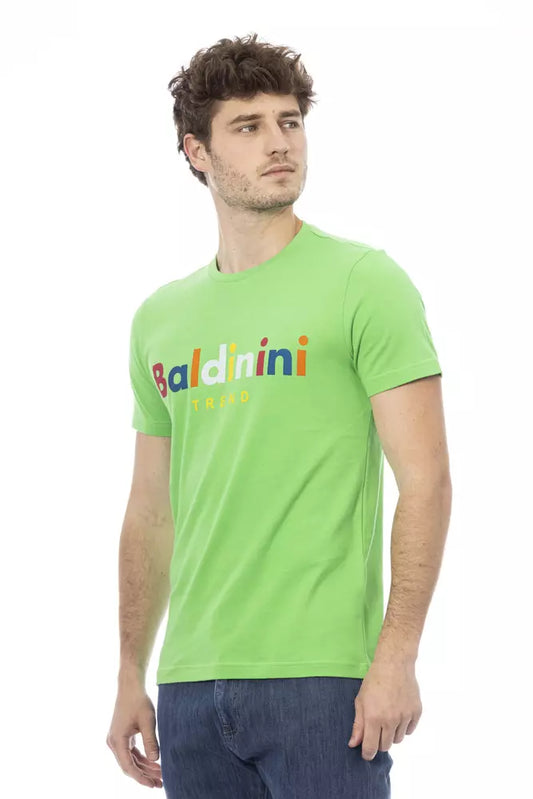 Grünes Herren-T-Shirt aus Baumwolle