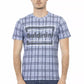 Hellblaues Herren-T-Shirt aus Baumwolle