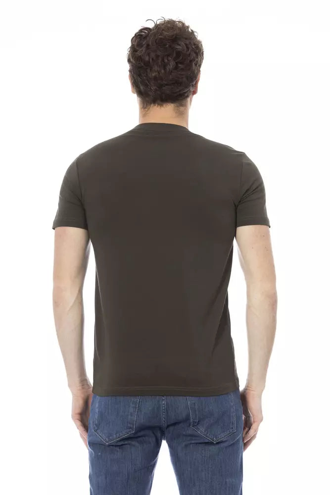 T-shirt da uomo in cotone verde