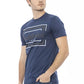 Blaues Herren-T-Shirt aus Baumwolle