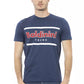 Blaues Herren-T-Shirt aus Baumwolle