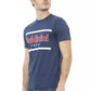 Blaues Herren-T-Shirt aus Baumwolle