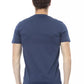 Blaues Herren-T-Shirt aus Baumwolle
