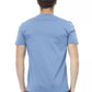 Hellblaues Herren-T-Shirt aus Baumwolle