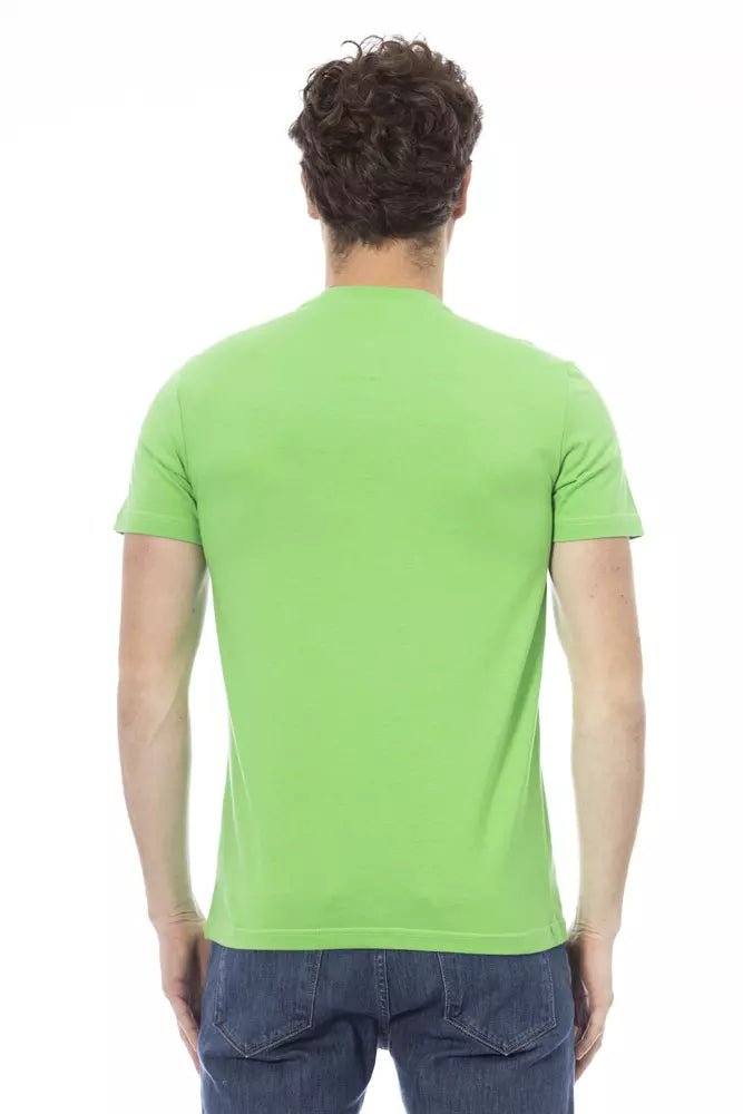 Grünes Herren-T-Shirt aus Baumwolle