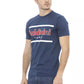 T-shirt da uomo in cotone blu