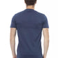 T-shirt da uomo in cotone blu