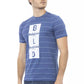 Blaues Herren-T-Shirt aus Baumwolle