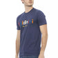 T-shirt da uomo in cotone blu