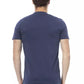T-shirt da uomo in cotone blu