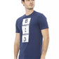 Blaues Herren-T-Shirt aus Baumwolle