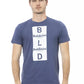 Blaues Herren-T-Shirt aus Baumwolle