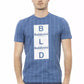 Hellblaues Herren-T-Shirt aus Baumwolle