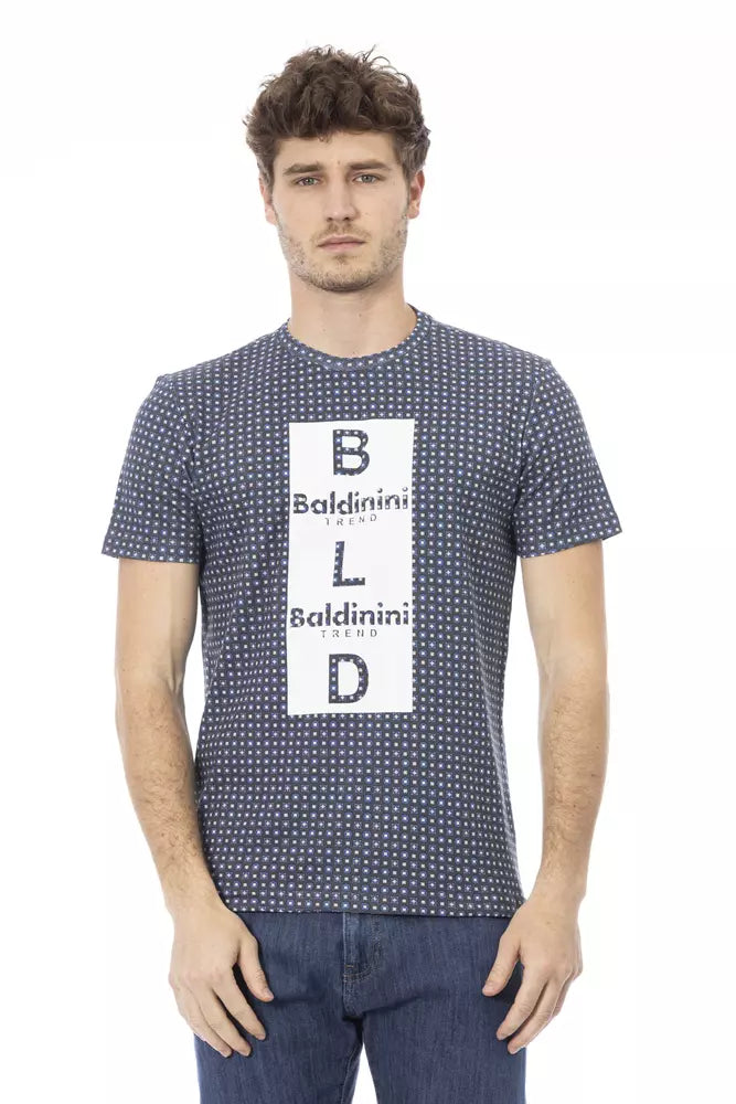 Graues Herren-T-Shirt aus Baumwolle