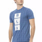 Hellblaues Herren-T-Shirt aus Baumwolle