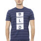 Blaues Herren-T-Shirt aus Baumwolle