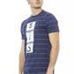 Blaues Herren-T-Shirt aus Baumwolle