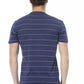 Blaues Herren-T-Shirt aus Baumwolle