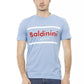 Hellblaues Herren-T-Shirt aus Baumwolle
