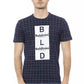 Blaues Herren-T-Shirt aus Baumwolle