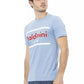 Hellblaues Herren-T-Shirt aus Baumwolle