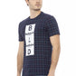 Blaues Herren-T-Shirt aus Baumwolle