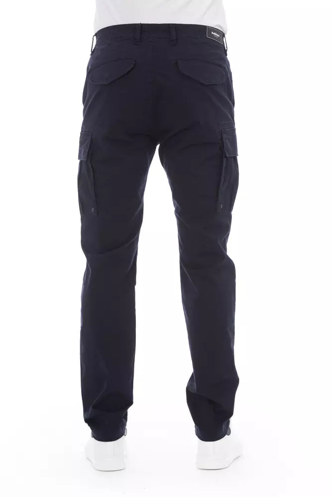 Blaue Herren-Cargohose aus Baumwolle