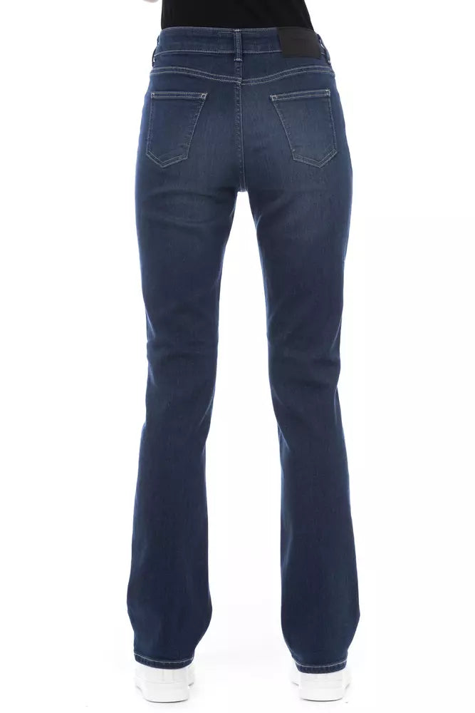 Blaue Baumwolljeans für Damen