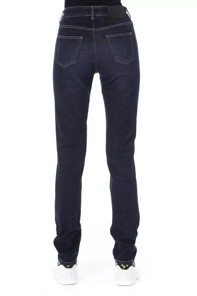 Blaue Baumwolljeans für Damen