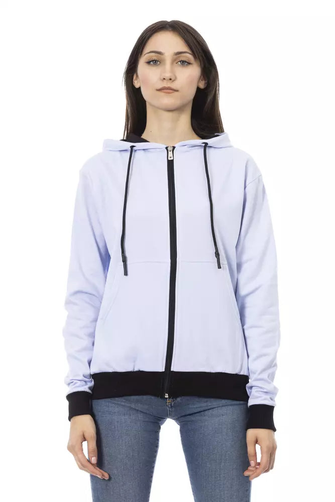 Lila Baumwollpullover für Damen