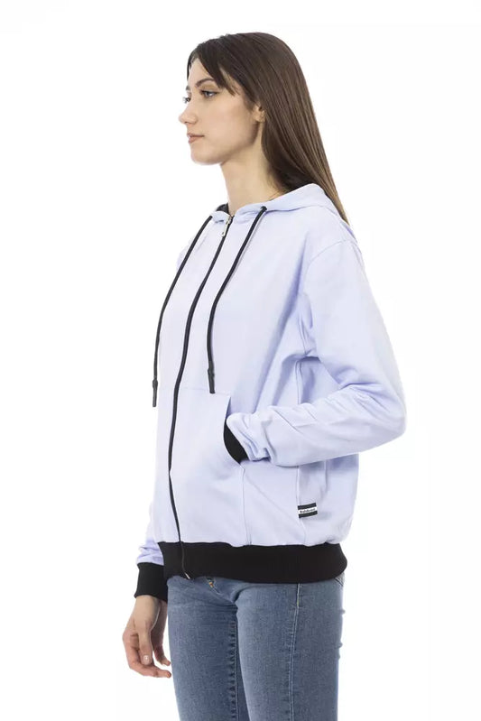 Lila Baumwollpullover für Damen