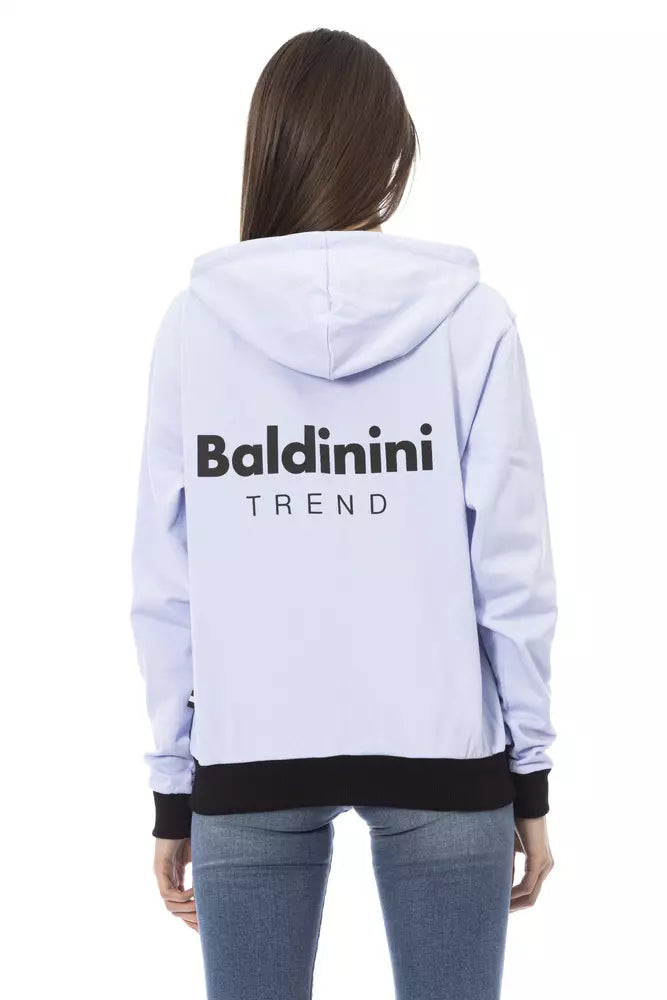 Lila Baumwollpullover für Damen