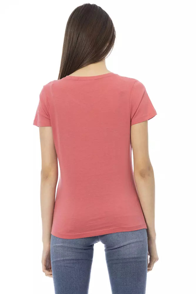 T-shirt da donna in cotone multicolore