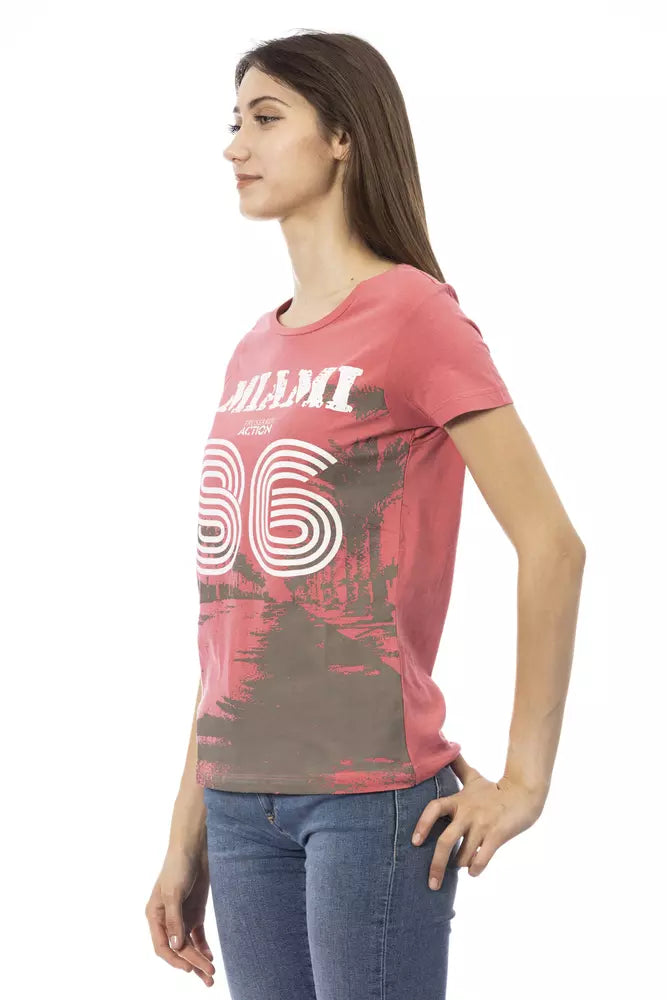 T-shirt da donna in cotone multicolore