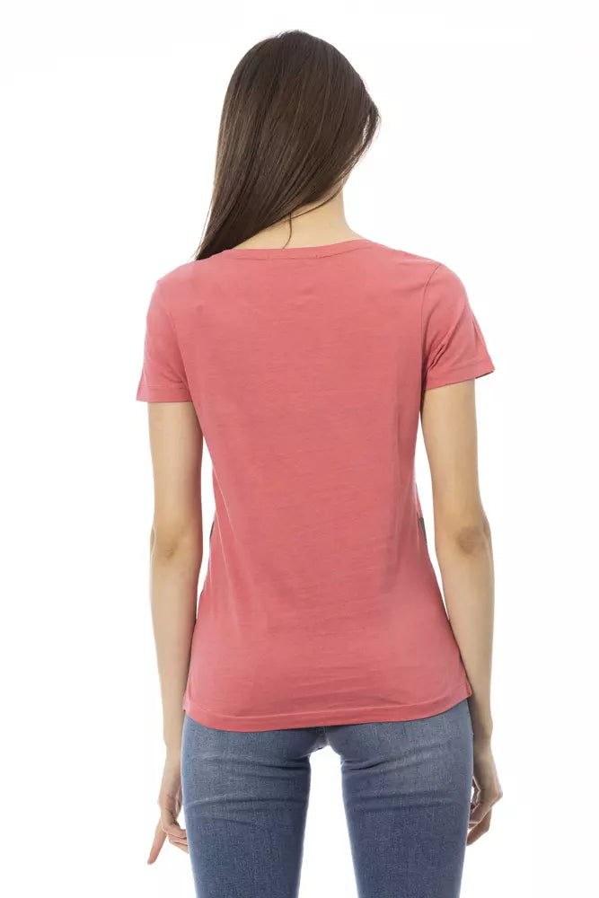 T-shirt da donna in cotone multicolore